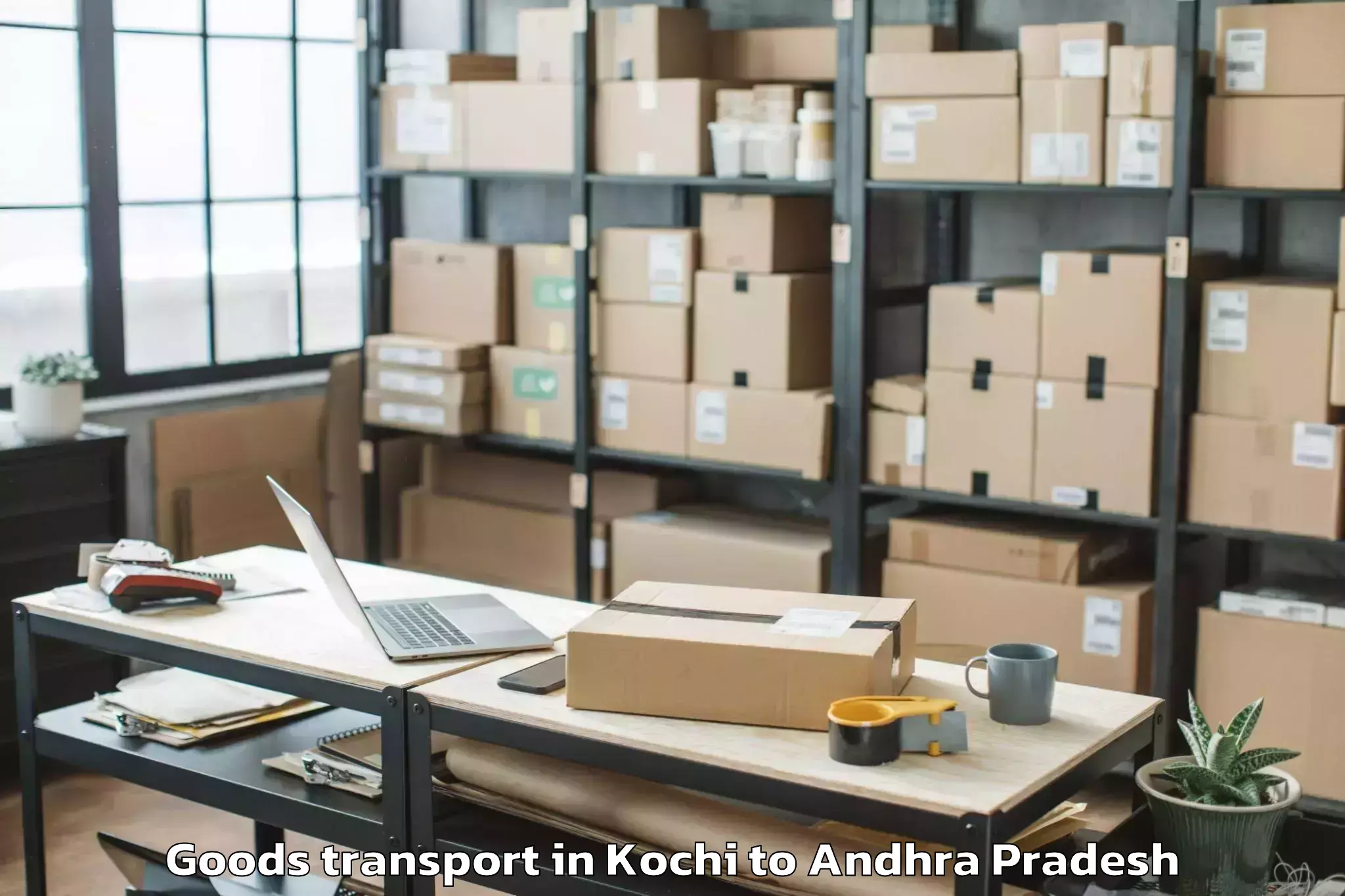 Expert Kochi to Yelamanchili Goods Transport